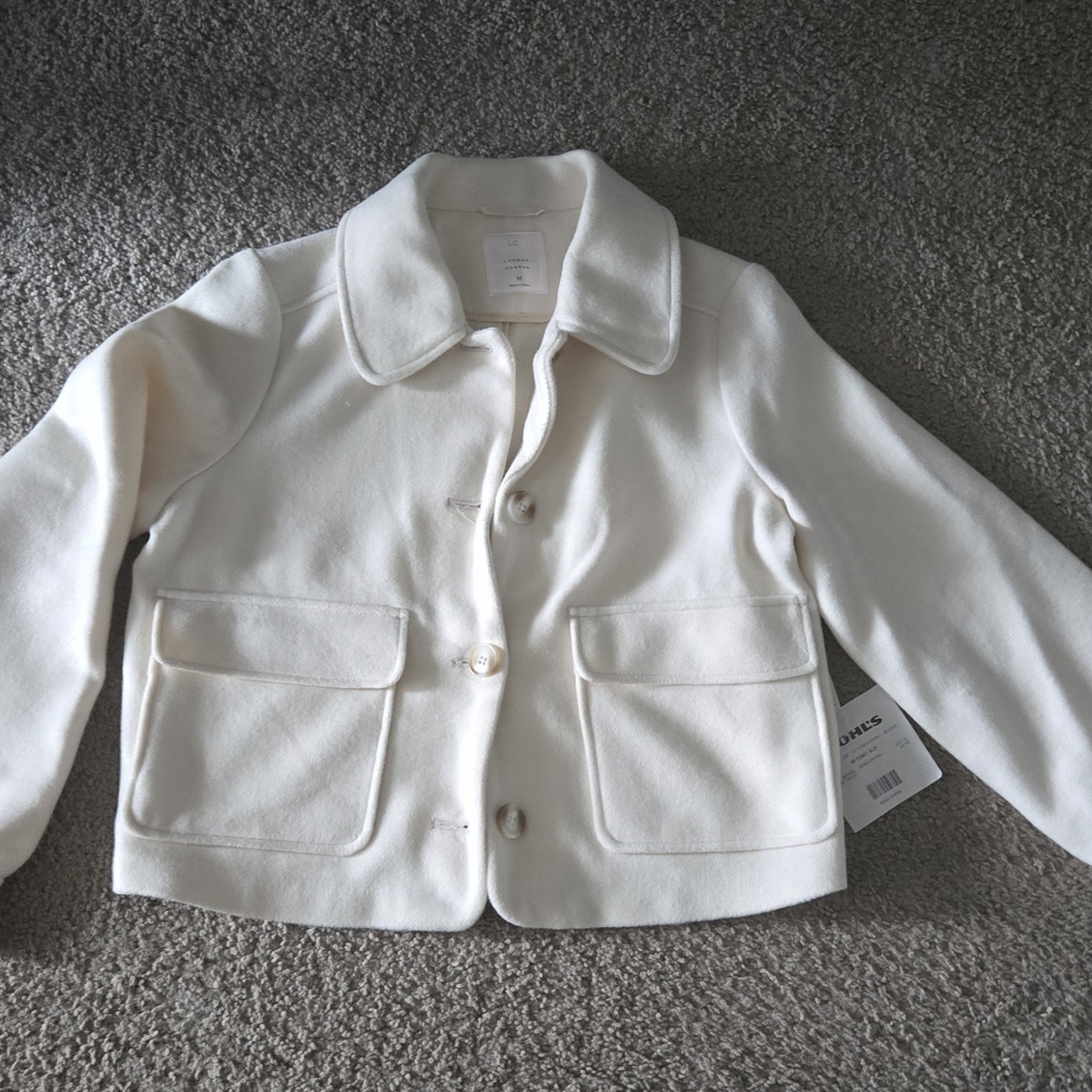 LC Lauren Conrad Cream Pea Coat